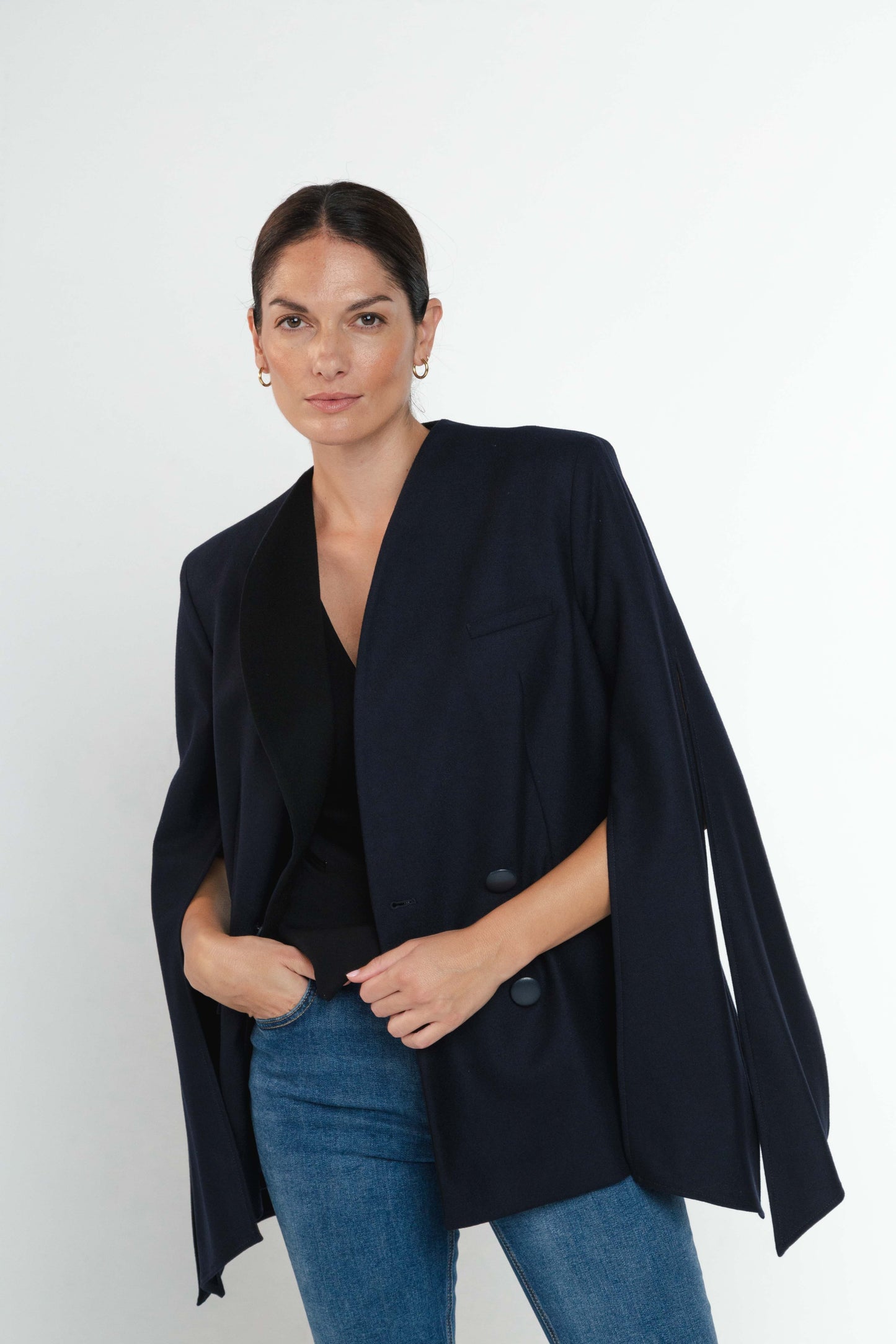 Dove Navy Blue Blazer in Loro Piana Wool