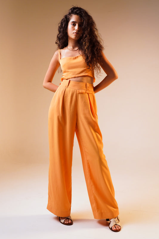 Mango wide leg trousers