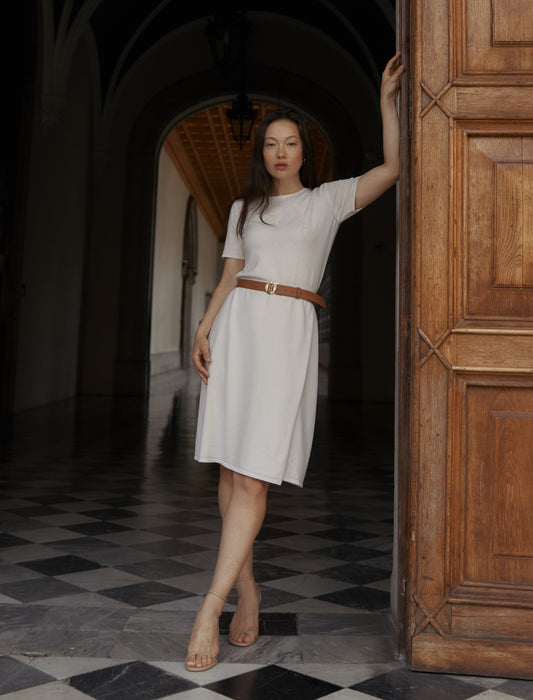 Cotton Silk Wrap Dress