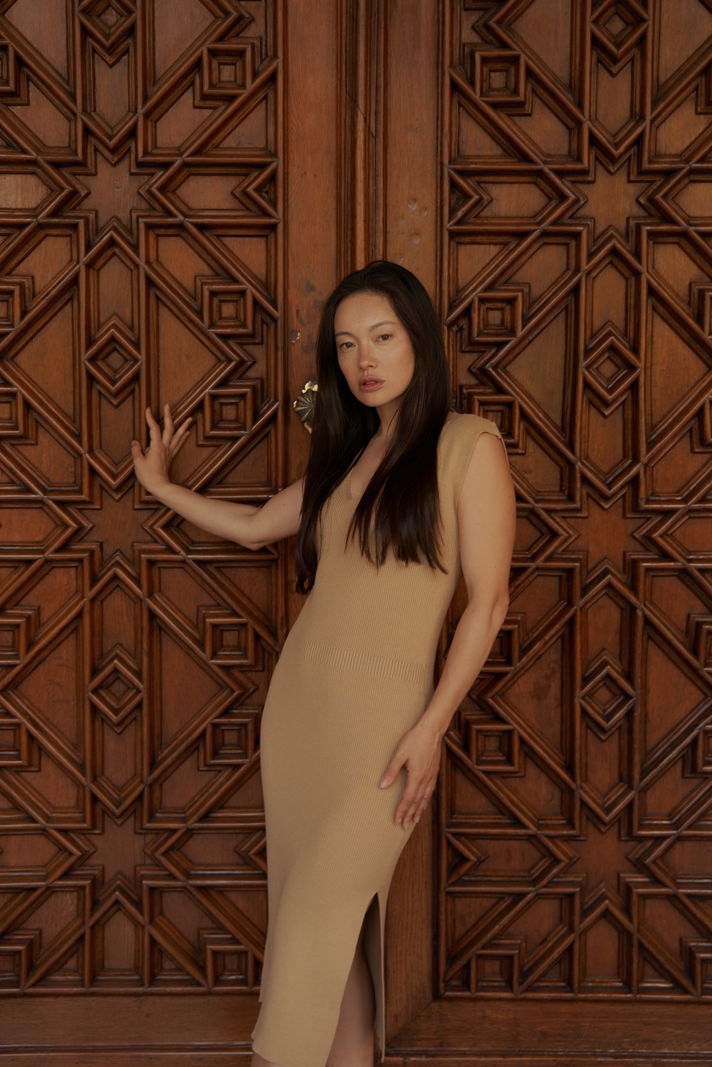 Cotton Silk Midi Dress