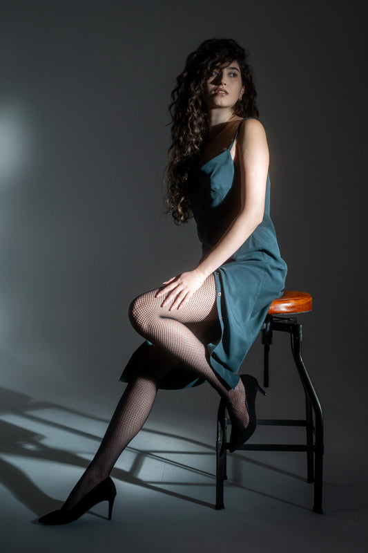 Teal slip dress
