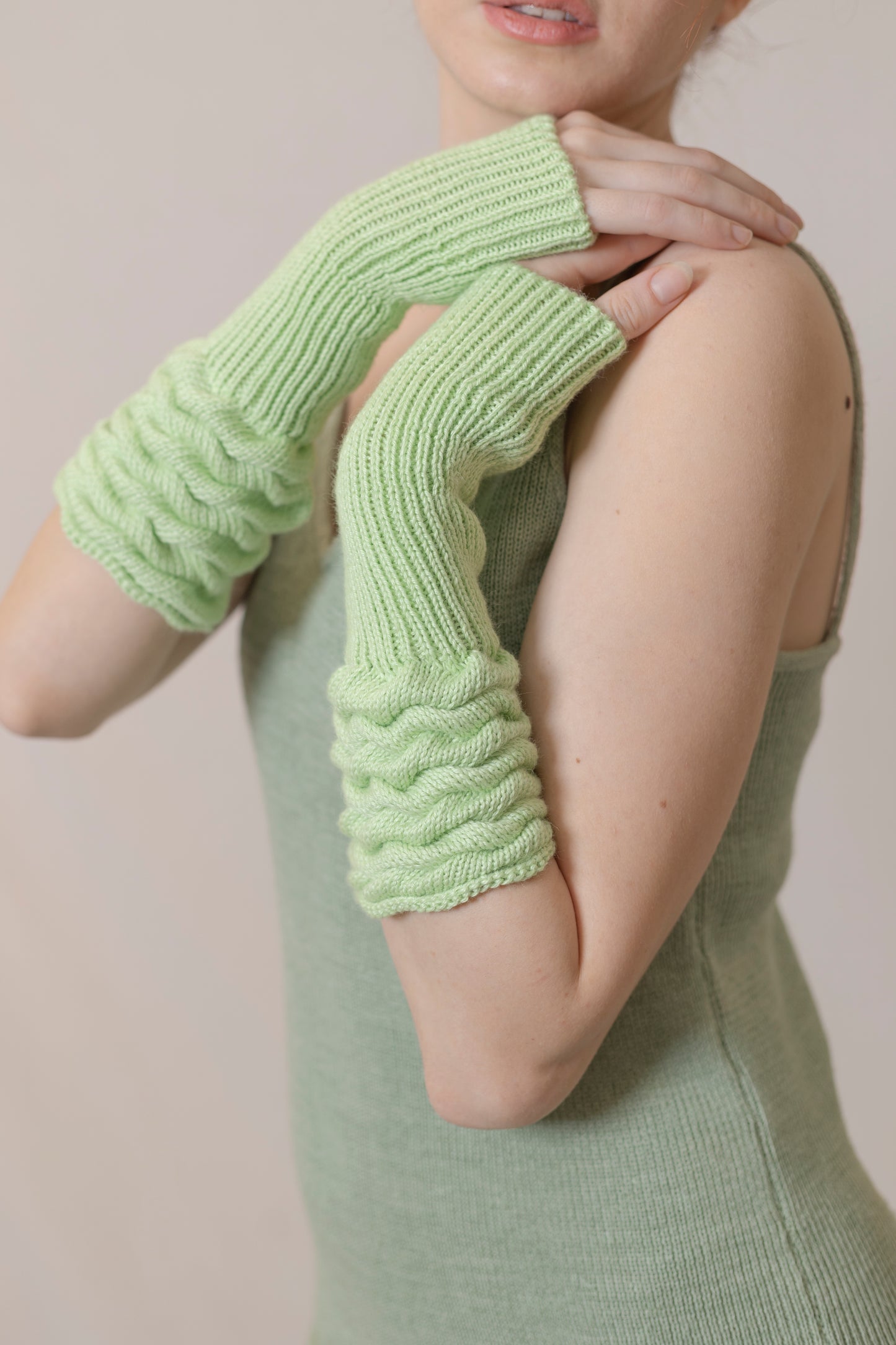 Soft ripplettes green cuffs