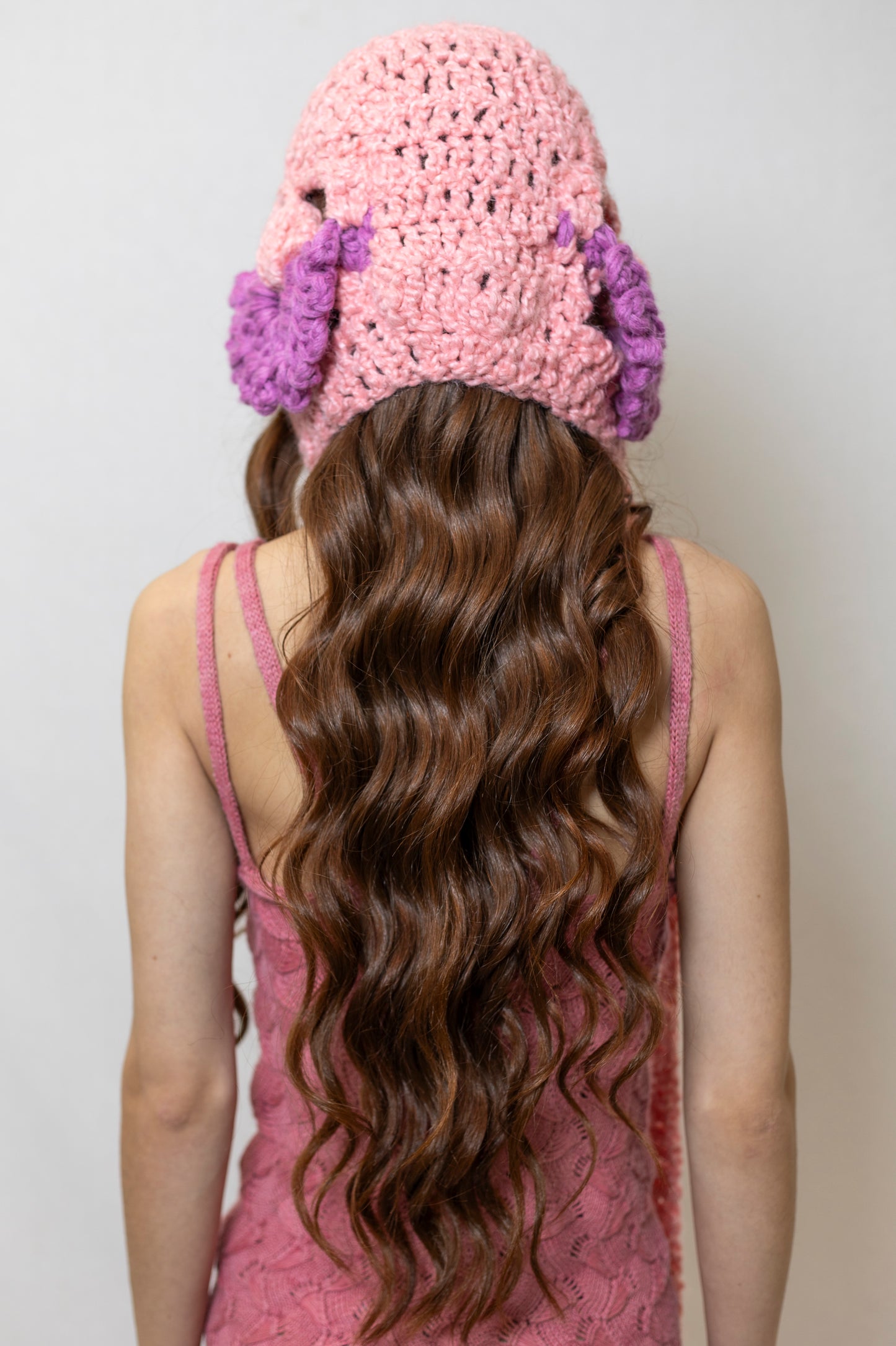 Flow-earflap pink hat