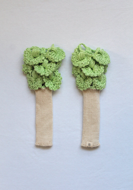 Blossom green & white cuffs