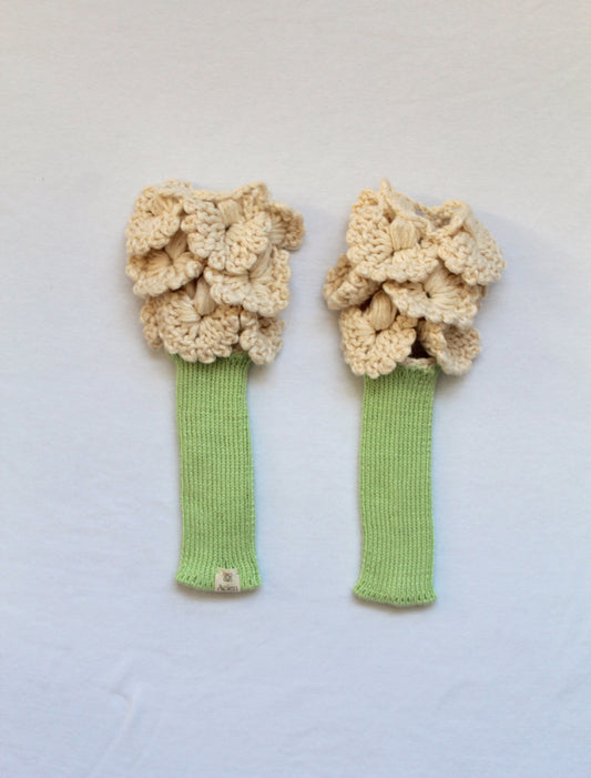 Blossom white & green cuffs