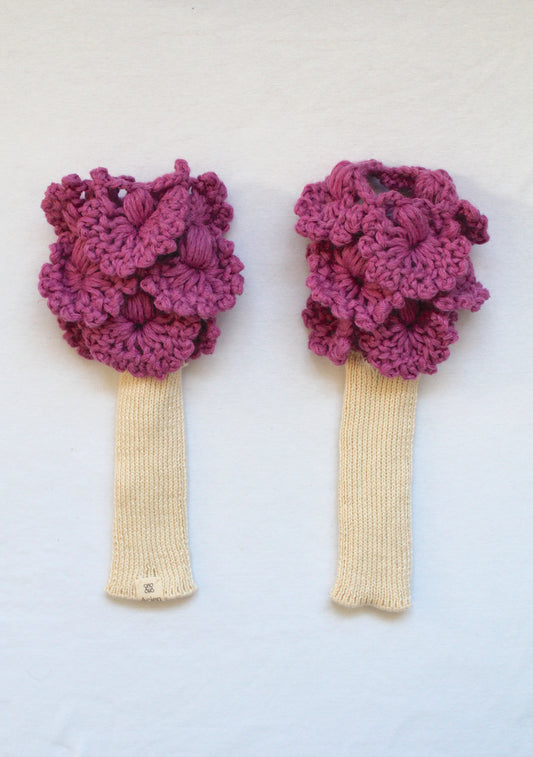 Blossom purple & white cuffs