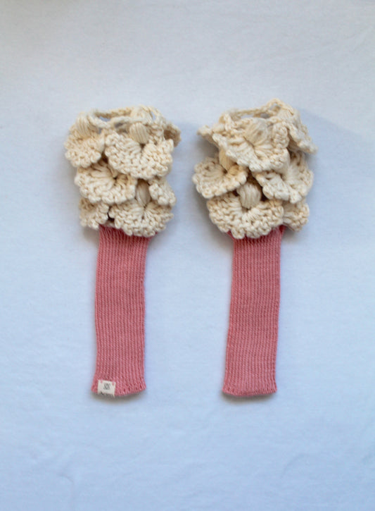 Blossom white & pink cuffs