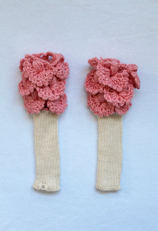 Blossom pink & white cuffs