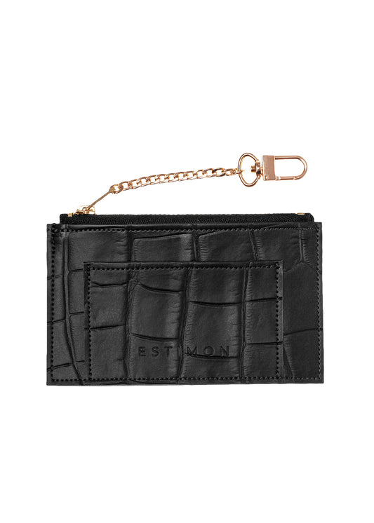 MINI WALLET corn leather black crocodile