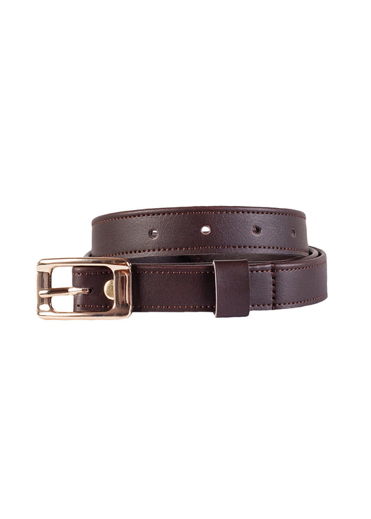 BELT corn leather chocolate brown