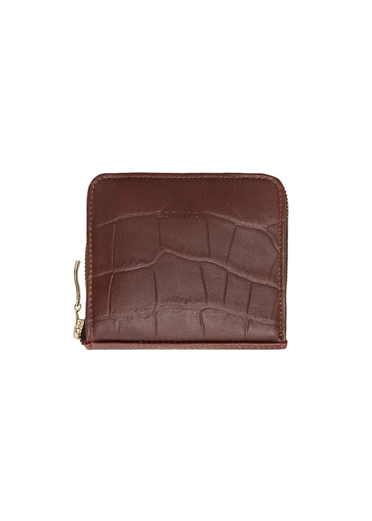 MULTI WALLET corn leather brown crocodile
