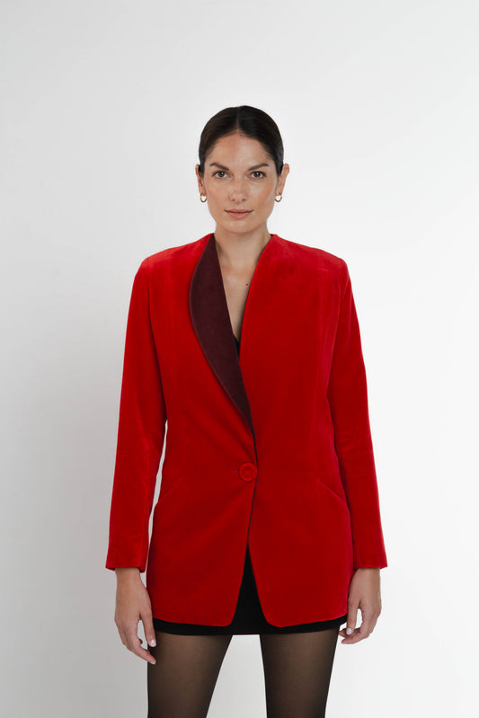 Eternity Red Velvet Blazer