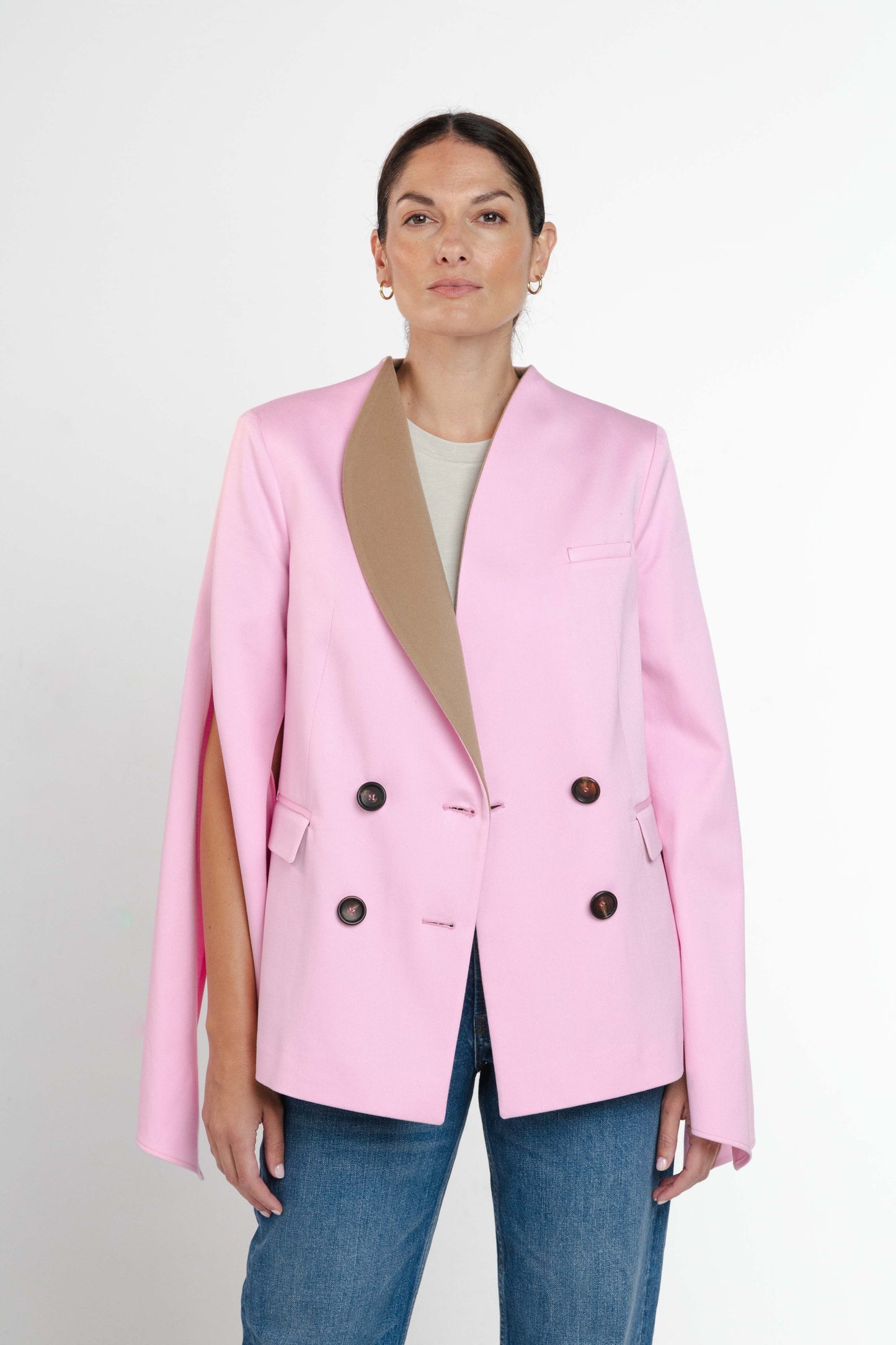 Dove Cotton Drill Pink Blazer