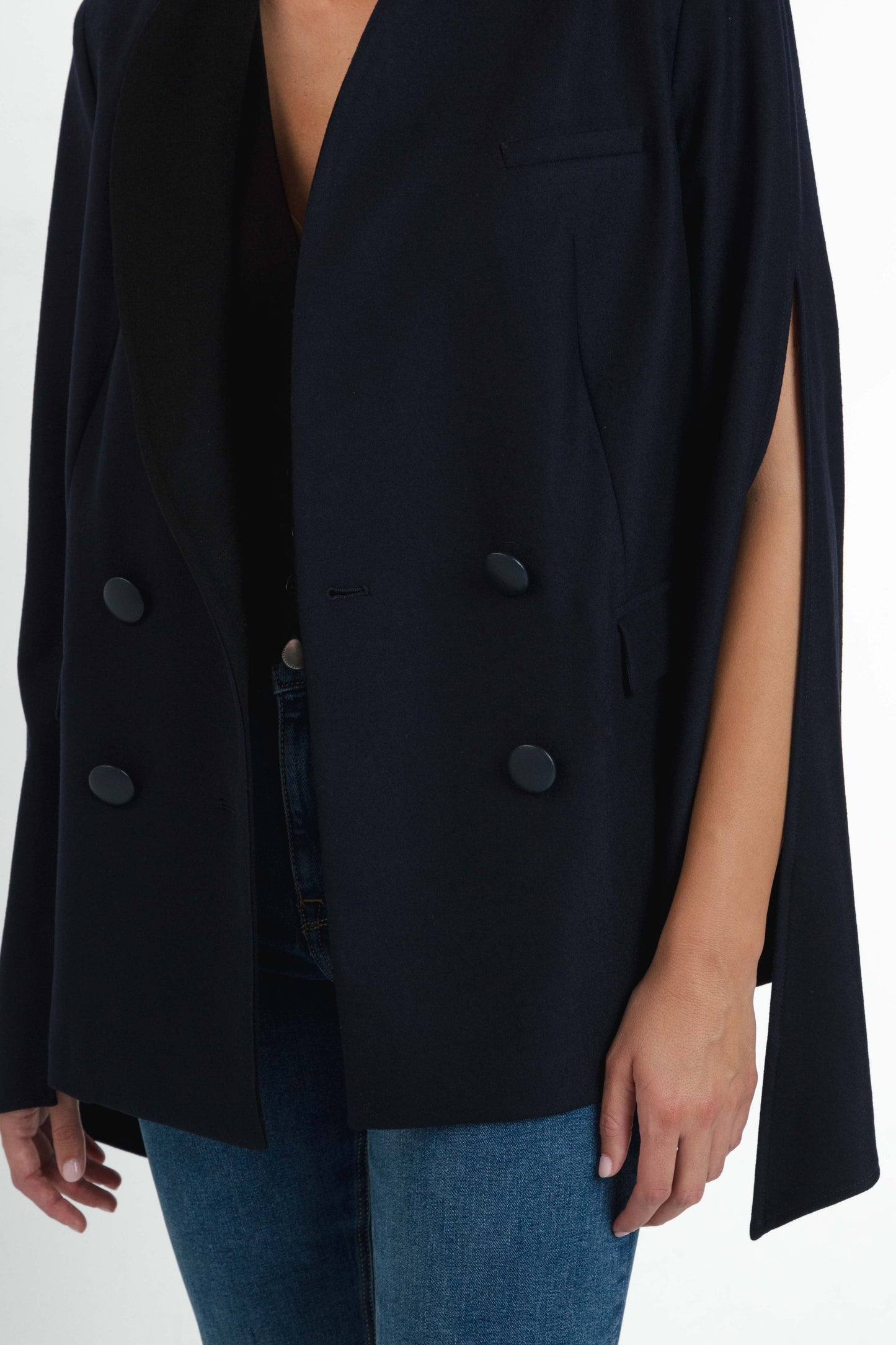 Dove Navy Blue Blazer in Loro Piana Wool