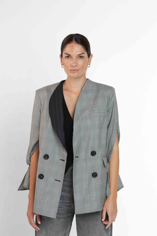Dove Prince of Wales Check Blazer