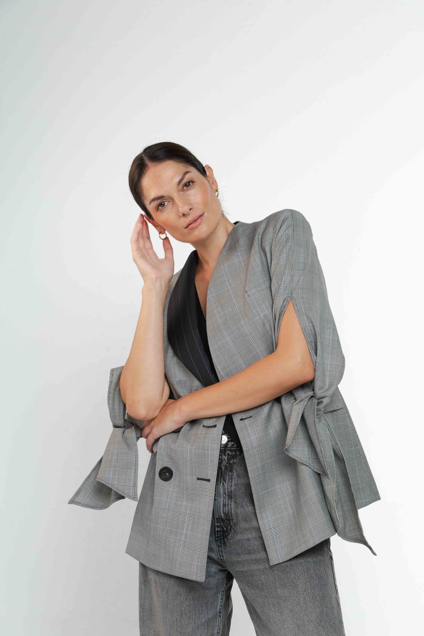 Dove Prince of Wales Check Blazer