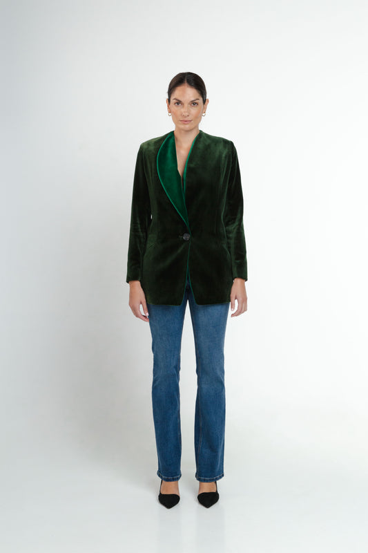 Eternity Green Velvet Blazer