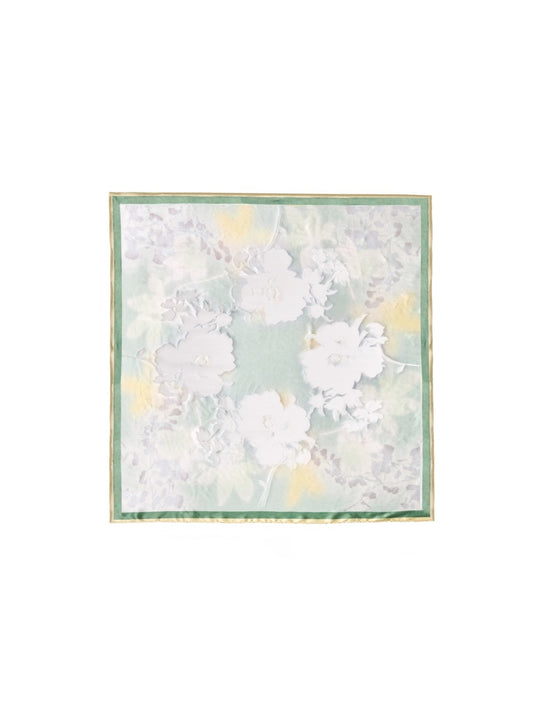 Floral Devore Silk Square