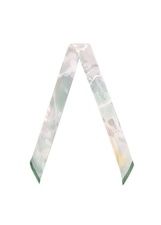 Floral Devore Silk Twilly