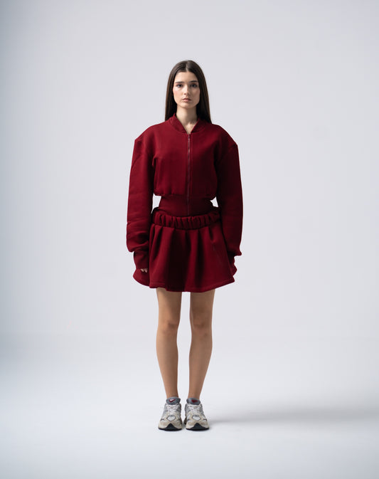 Inej Skirt Set in Burgundy