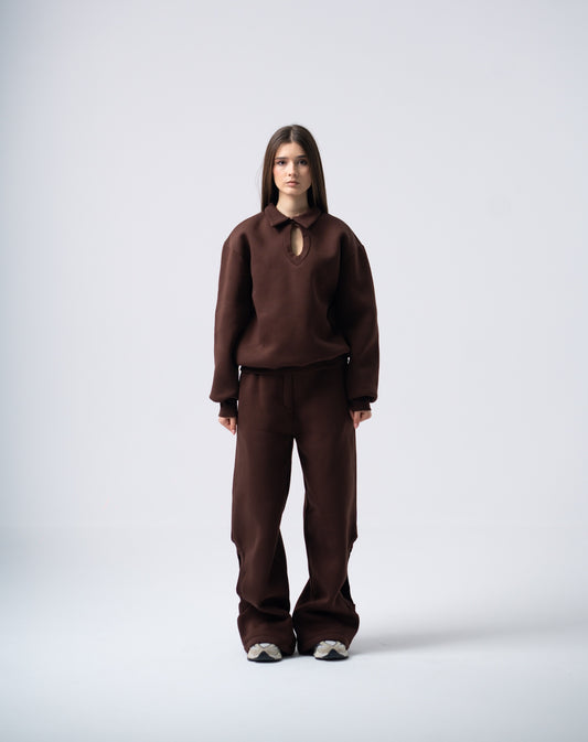 Eclips Pants Set in Brown