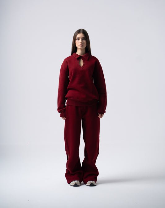 Eclips Pants Set in Red