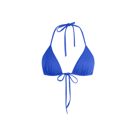 TRIANGLE BIKINI TOP - Blue Wave