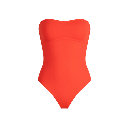 BUSTIER SWIMSUIT - Papaya Solo