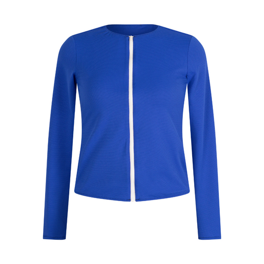 ZIP-UP LONG RASH GUARD - Blue Wave