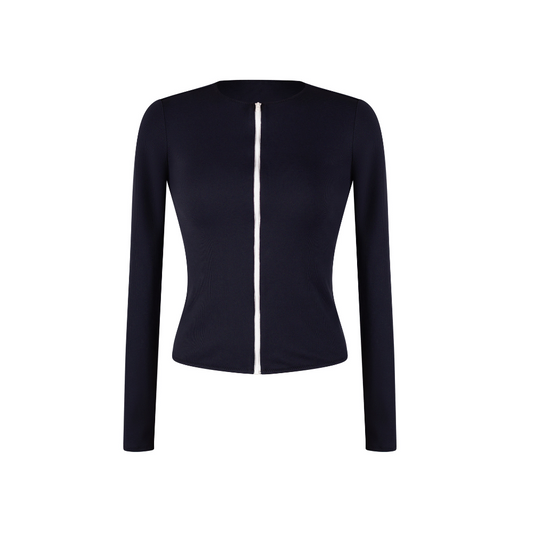 ZIP-UP LONG RASH GUARD - Deep Blu