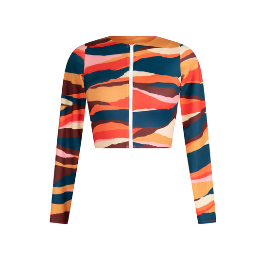ZIP-UP SHORT RASH GUARD - Chamarel