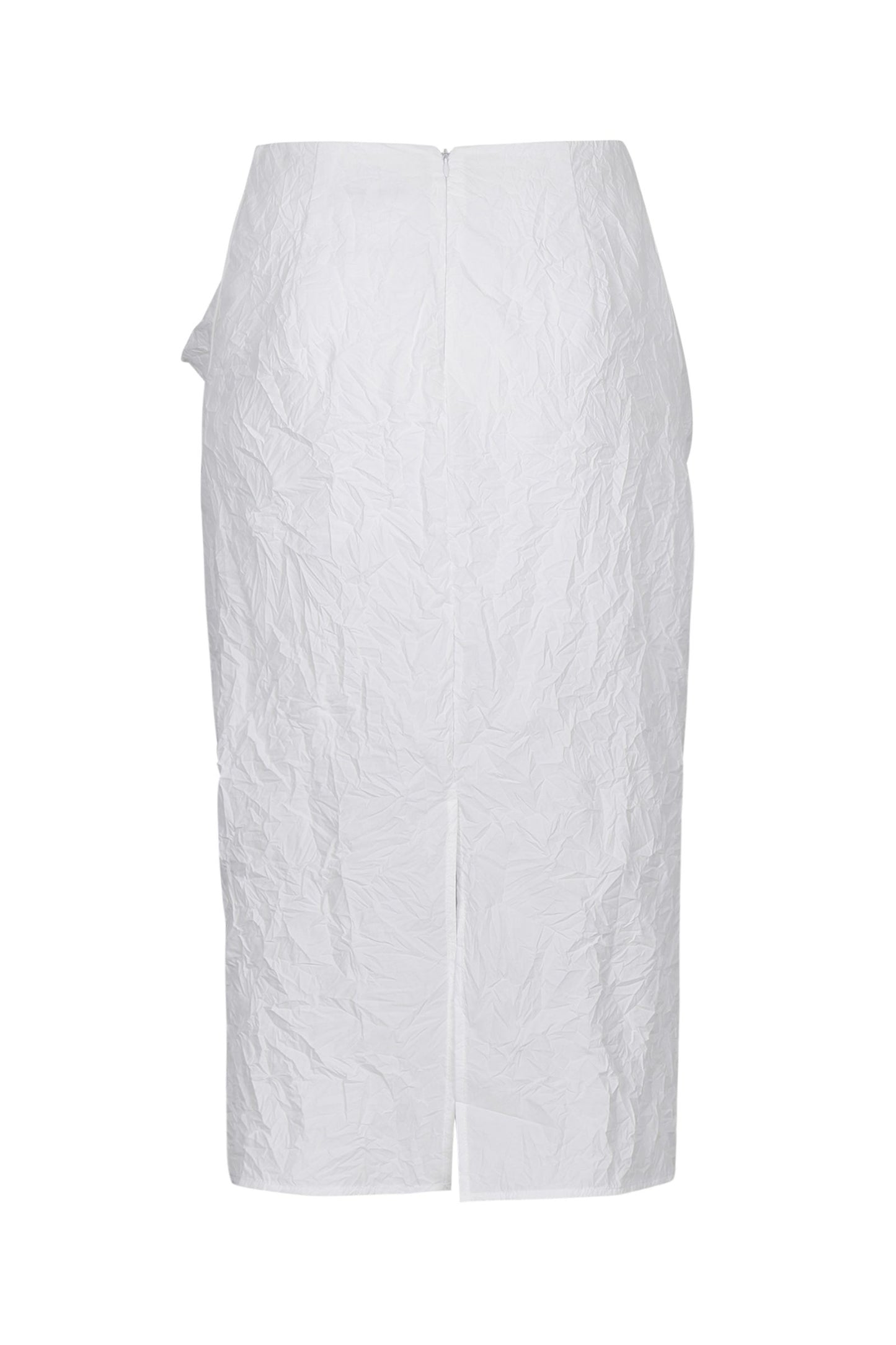 CRINKLED MIDI SKIRT