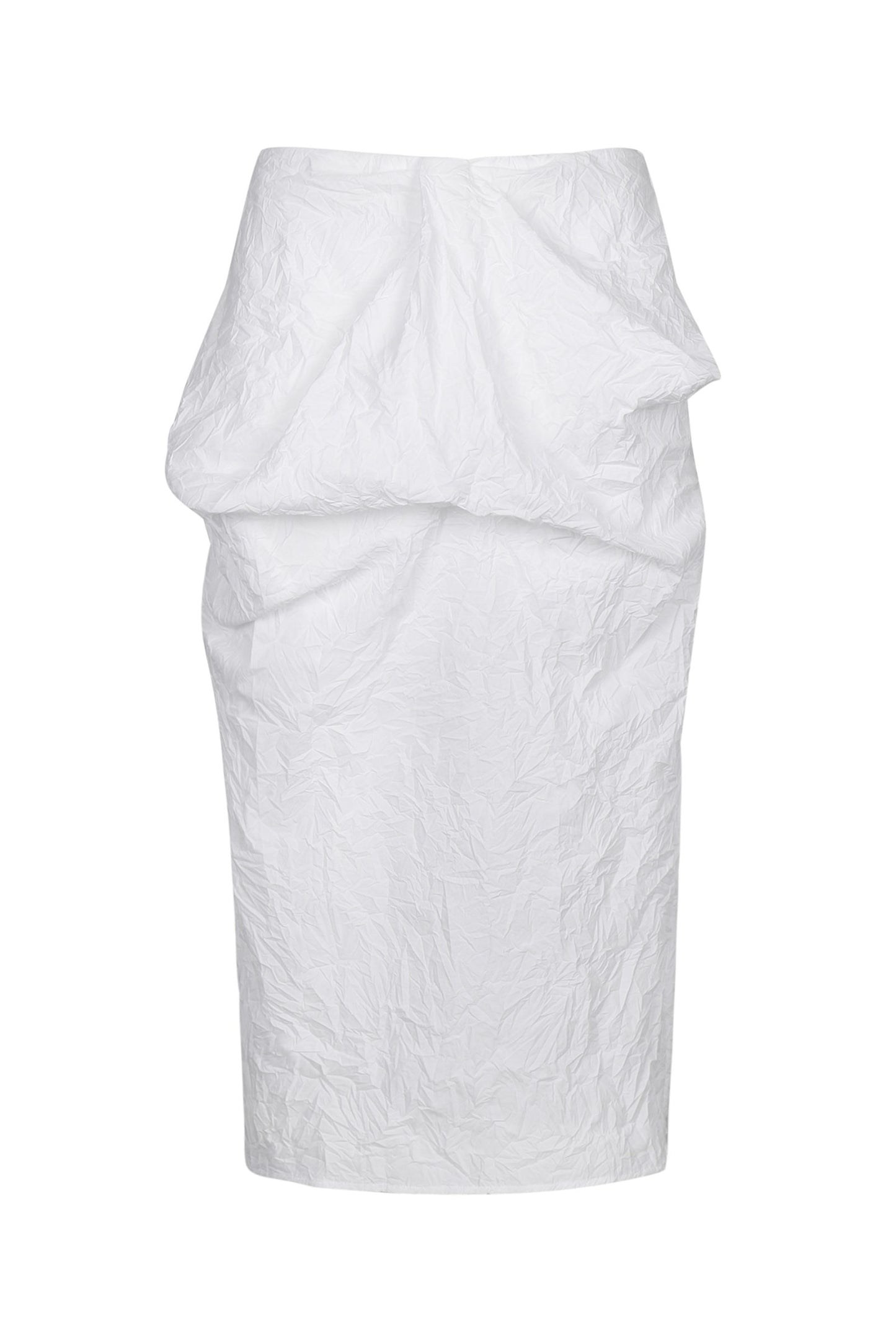 CRINKLED MIDI SKIRT