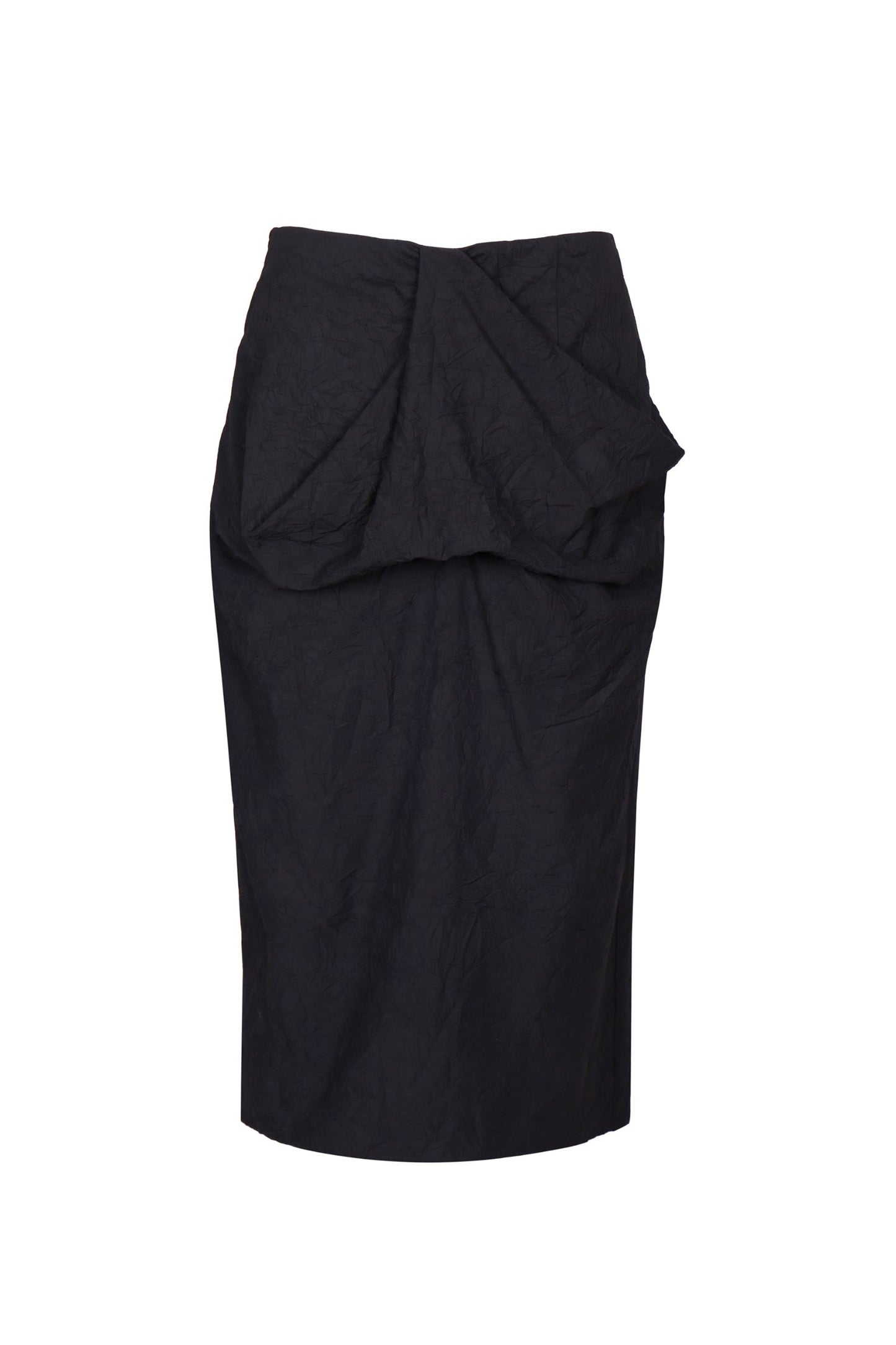 CRINKLED MIDI SKIRT