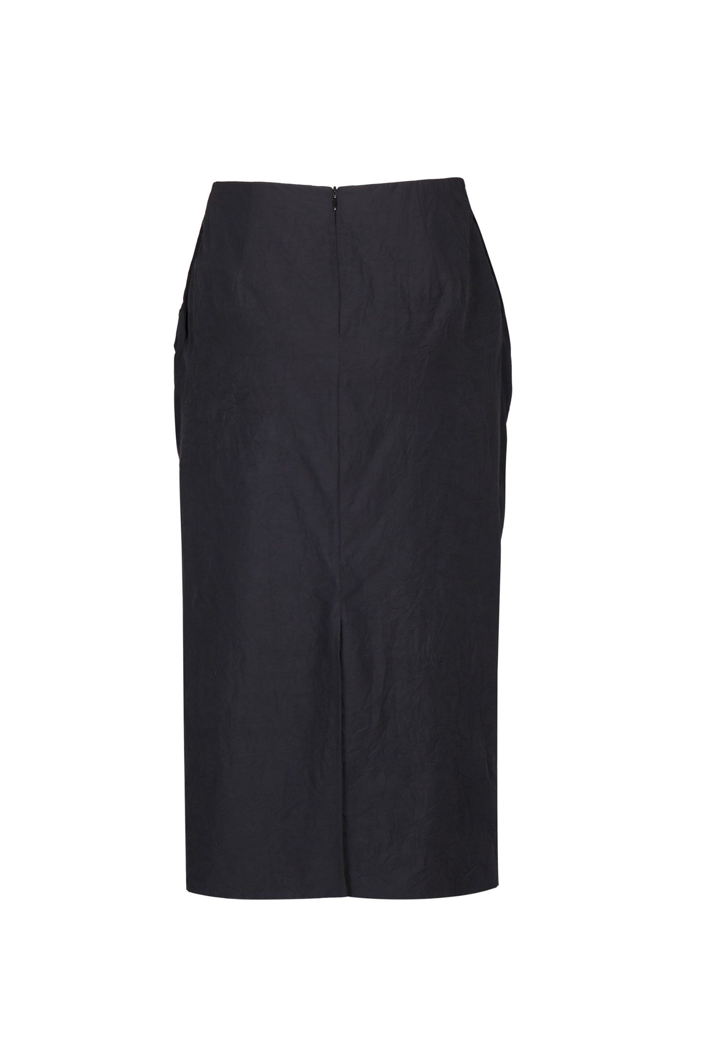CRINKLED MIDI SKIRT