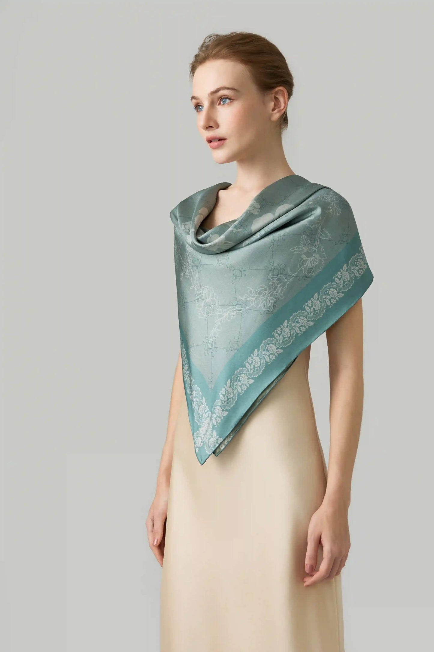 Garden Veil 90 square scarf