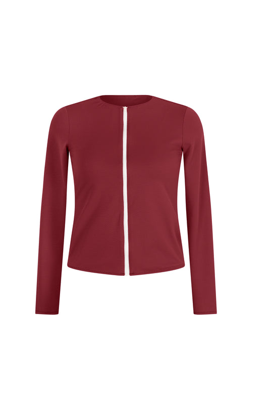 ZIP-UP LONG RASH GUARD - Tamarin